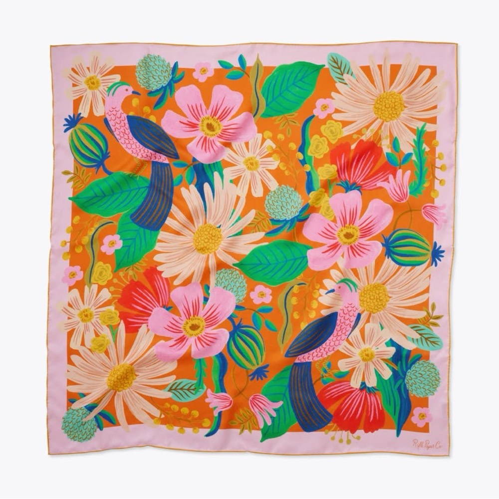 NEW Rifle Paper Co Dovecote Scarf
